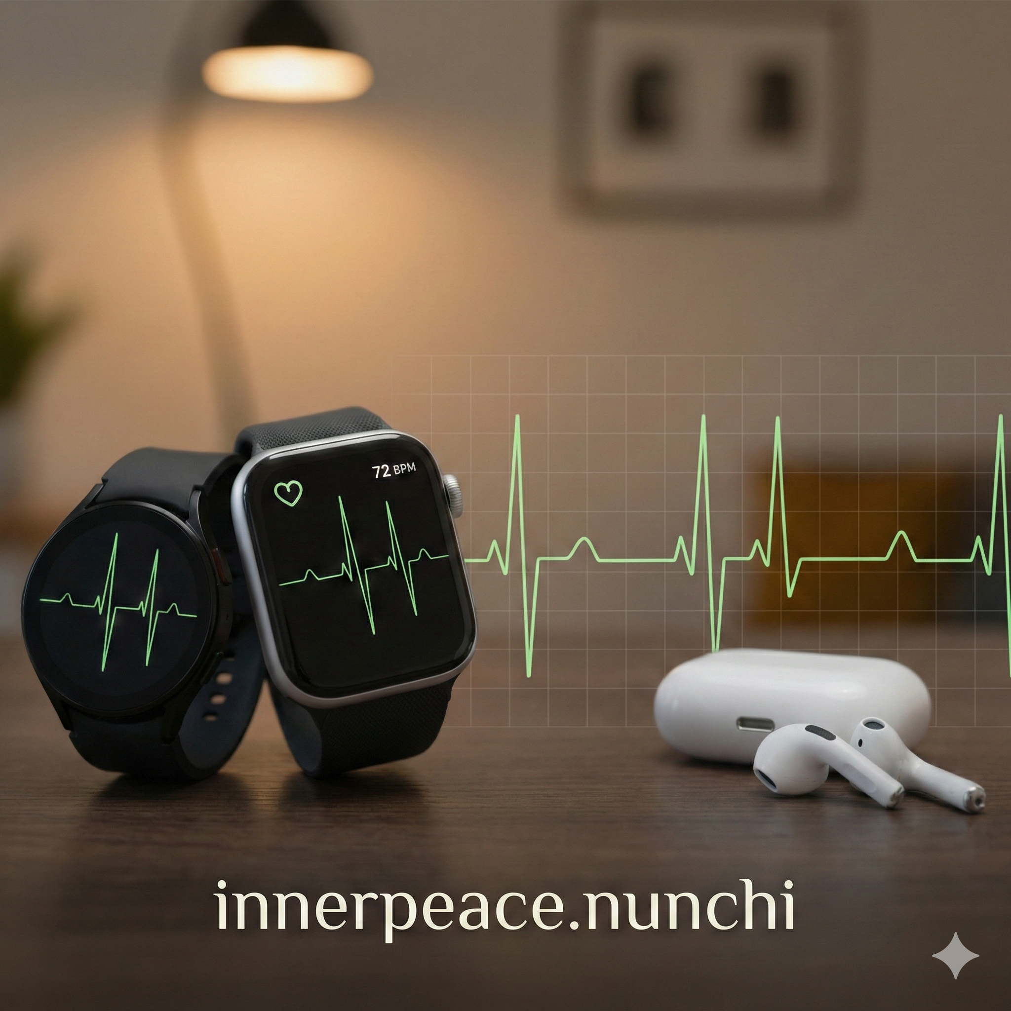 Smartwatch heart-rate biofeedback visual